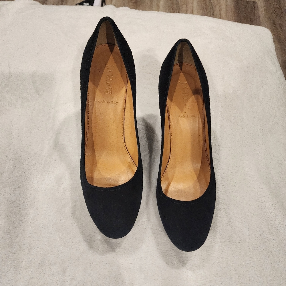 Black Suede J. Crew Pumps